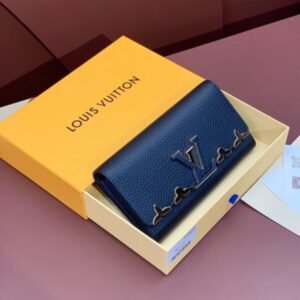 Louis Vuitton Capucines Long Dark Blue