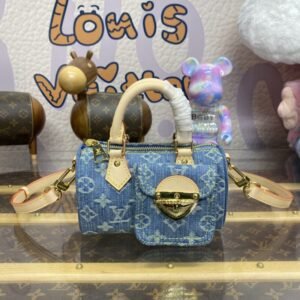 Fake Louis Vuitton Speedy Nano Denim New