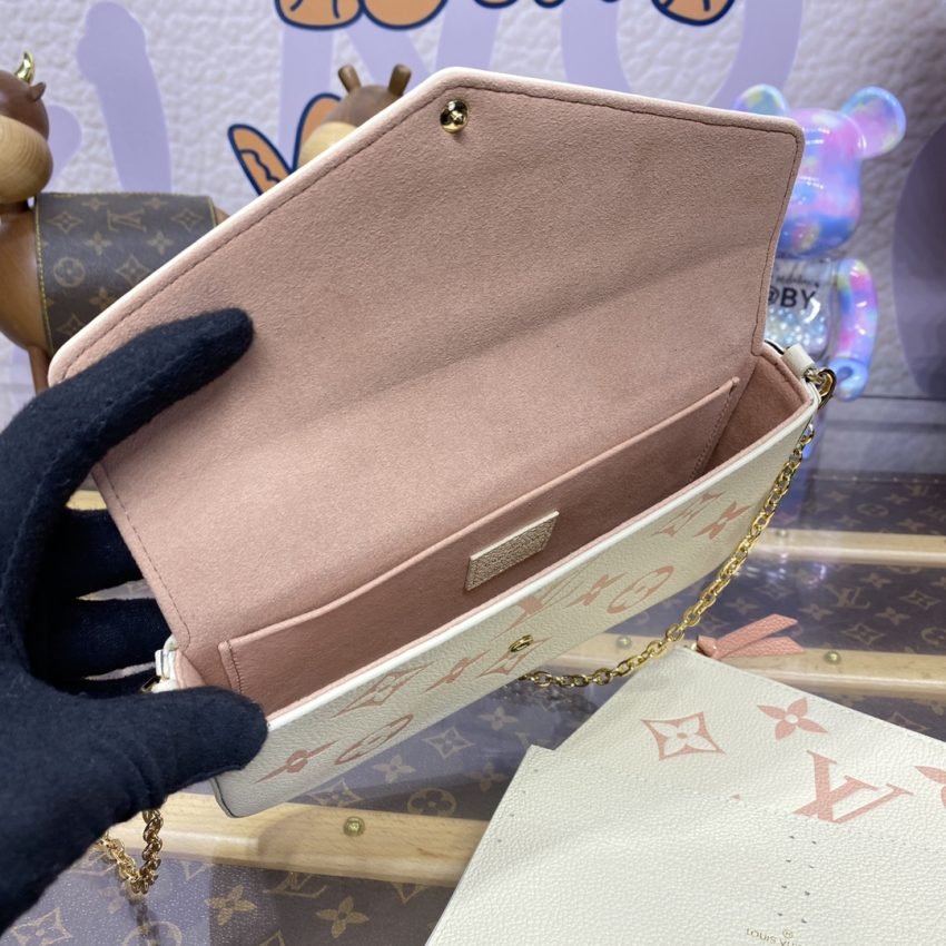 Replica Louis Vuitton Félicie Pochette White Pink - Image 3
