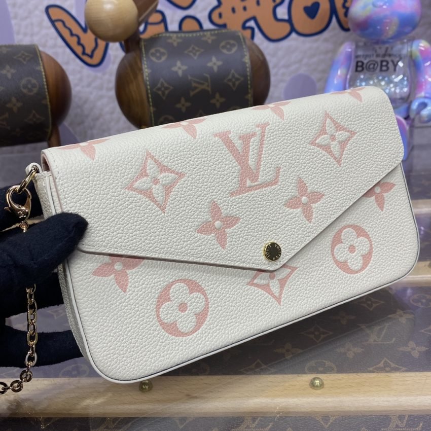 Replica Louis Vuitton Félicie Pochette White Pink - Image 4