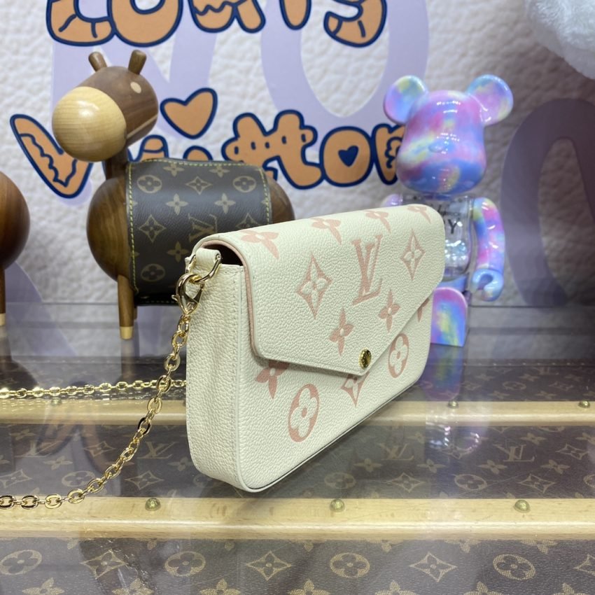 Replica Louis Vuitton Félicie Pochette White Pink - Image 5