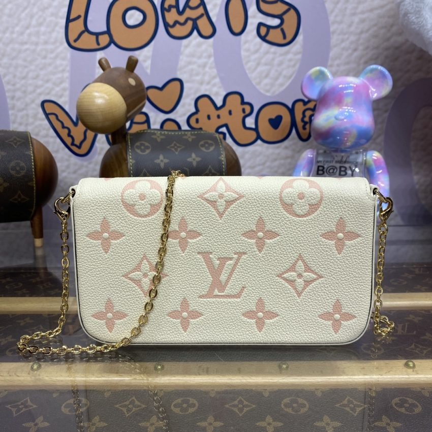 Replica Louis Vuitton Félicie Pochette White Pink - Image 7