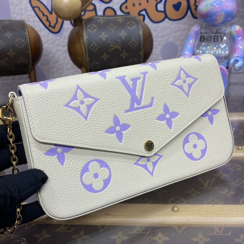 Replica Louis Vuitton Felicie Pochette White Purple - Image 4
