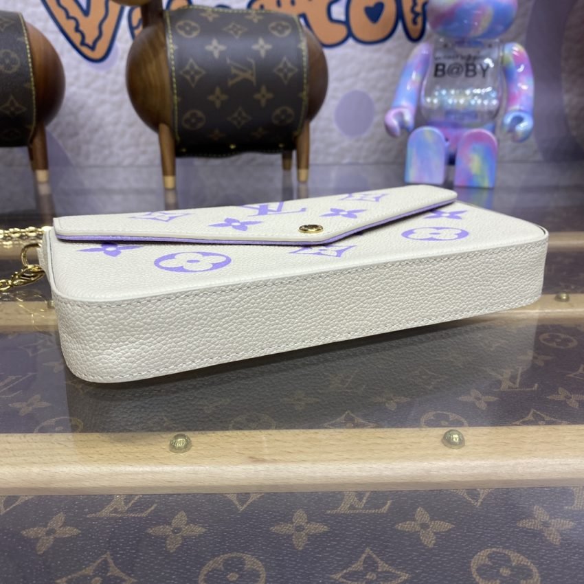Replica Louis Vuitton Felicie Pochette White Purple - Image 6