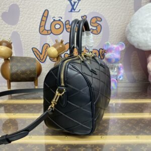 Alternative view of Replica Louis Vuitton Speedy Bandouliere 25 Full Black
