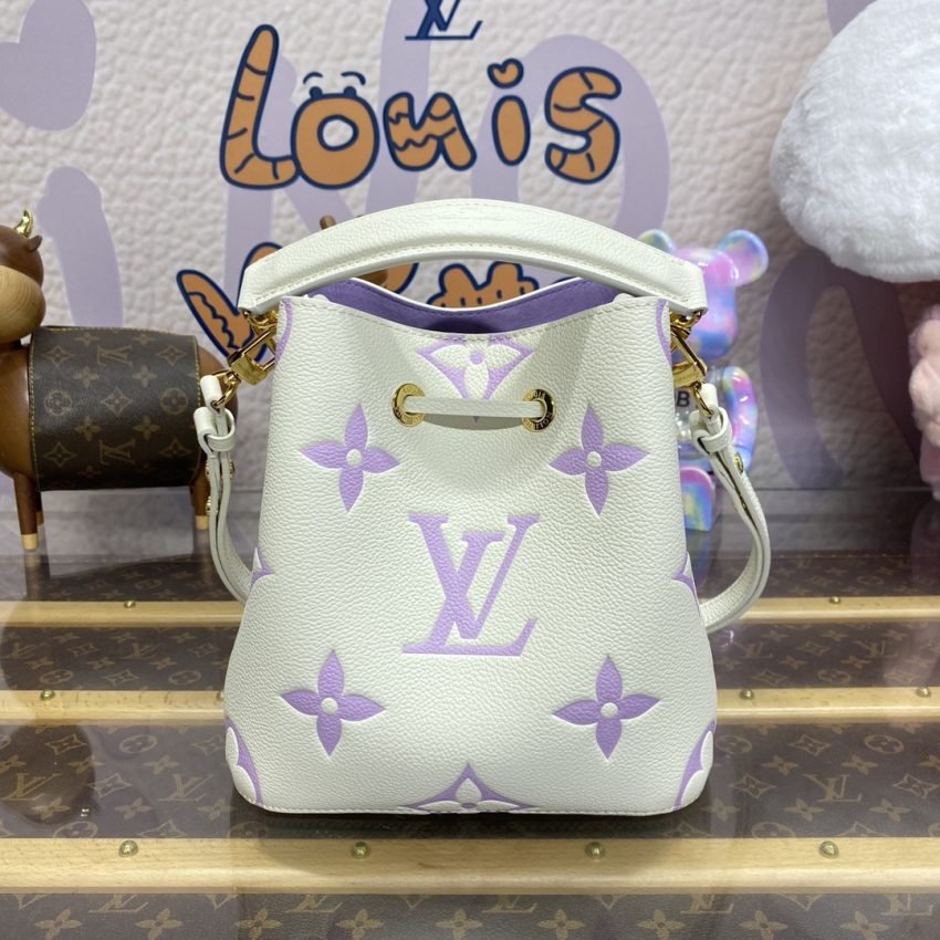 Fake Louis Vuitton Neonoe Bb Bag White – Purple - Image 5