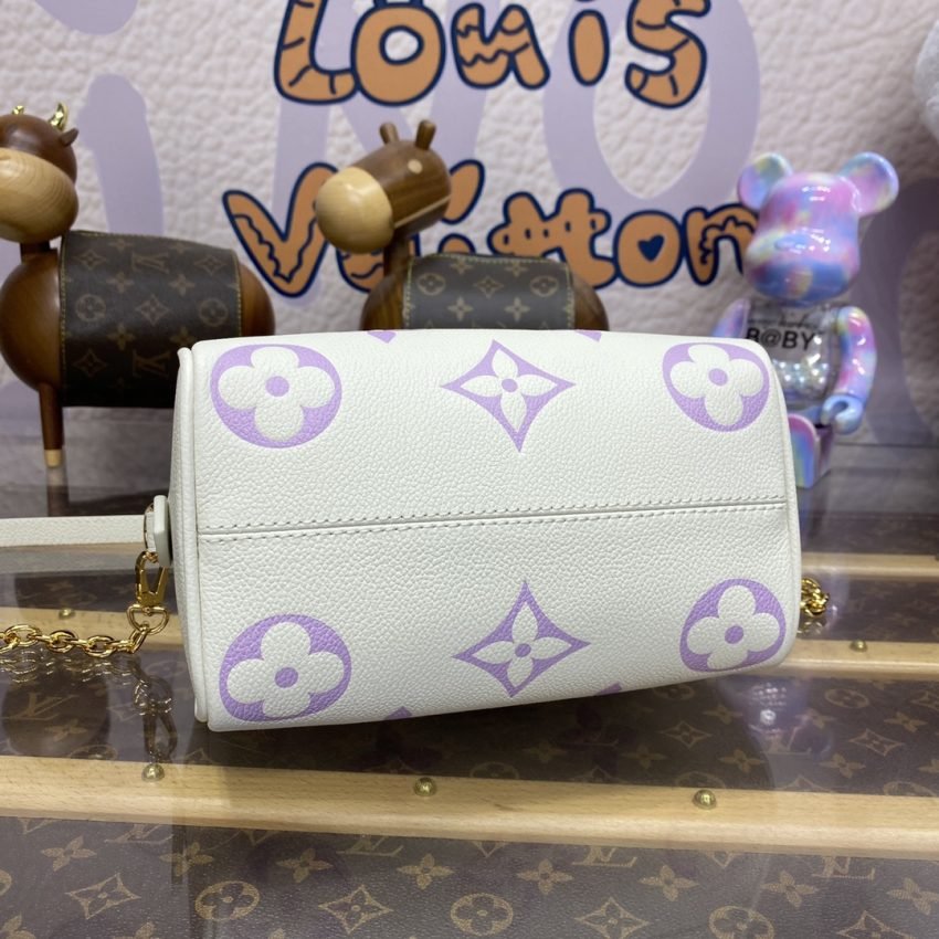 Replica Louis Vuitton Speedy Bandouliere 20 White Purple - Image 3