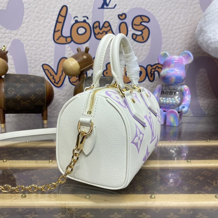 Replica Louis Vuitton Speedy Bandouliere 20 White Purple - Image 7