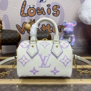 Alternative view of Replica Louis Vuitton Speedy Bandouliere 20 White Purple
