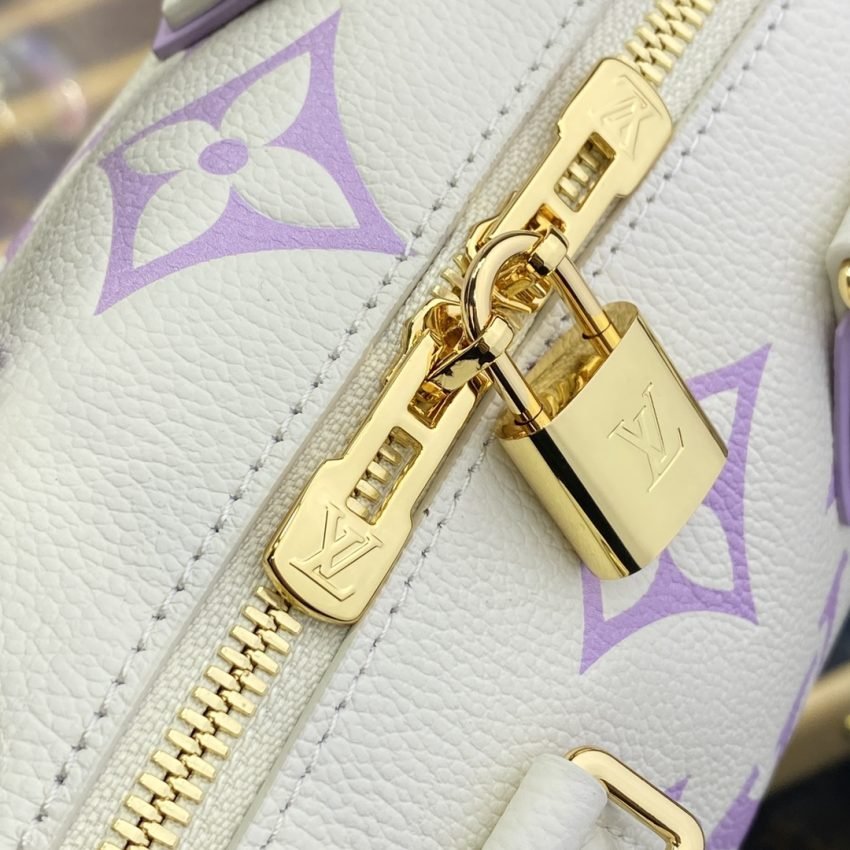 Replica Louis Vuitton Speedy Bandouliere 20 White Purple - Image 8