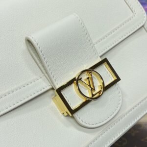 Alternative view of Replica Louis Vuitton Dauphine MM White
