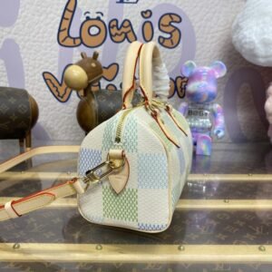 Alternative view of Replica Louis Vuitton Speedy Bandouliere 20 Green Grid