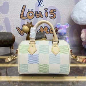 Replica Louis Vuitton Speedy Bandouliere 20 Green Grid