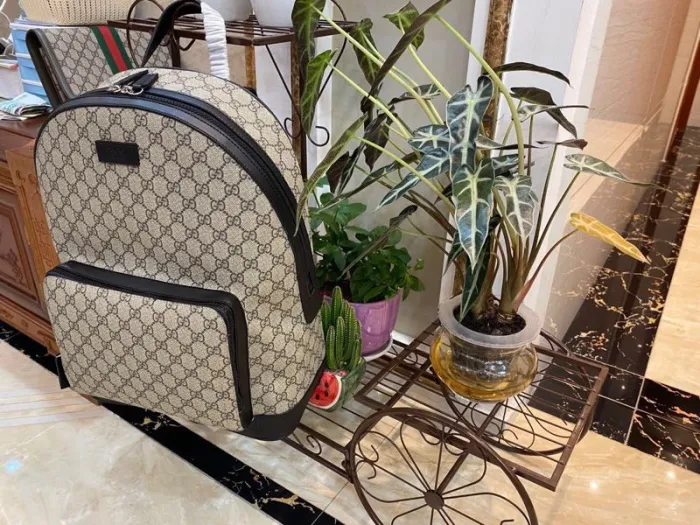 Fake Gucci Medium GG Backpack With Tag - Image 7