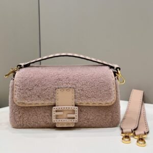 Fake Fendi Baguette Pink Wool