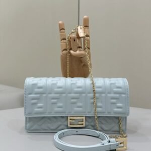 Fake Fendi Baguette Small Sky Blue