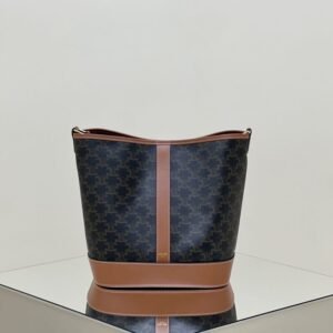 Alternative view of Fake Celine Triomphe Bucket Brown