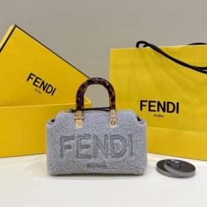 Fake Fendi By The Way Boston Blue Wool
