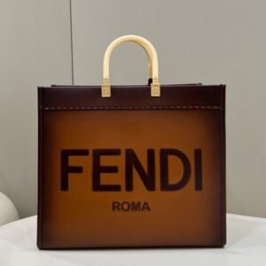 Fake Fendi Peekaboo Tote Brown