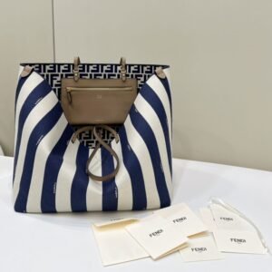 Alternative view of Replica Fendi Two Side Small Tote Blue