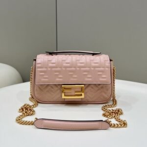 Fake Fendi Baguette Sliding Chain Pink