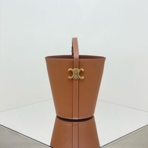 Fake Celine Triomphe Bucket Bag Brown