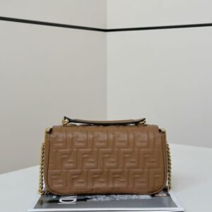 Alternative view of Replica Fendi Baguette Sliding Chain Brown