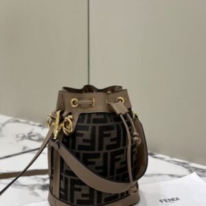 Alternative view of Replica Fendi Tresor Mini Bucket Brown
