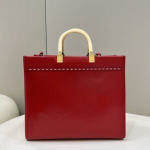 Alternative view of Replica Fendi Peekaboo Tote Red