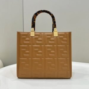 Fake Fendi Small Tote Brown