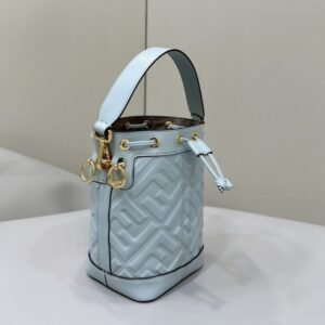 Alternative view of Replica Fendi Tresor Mini Bucket Blue