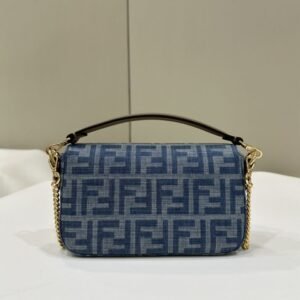Alternative view of Replica Fendi Baguette Small Dark Bue Denim