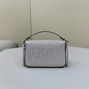 Alternative view of Fake Fendi Baguette Silver Diamond