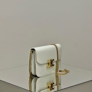 Alternative view of Replica Celine Teen Triomphe Bag White