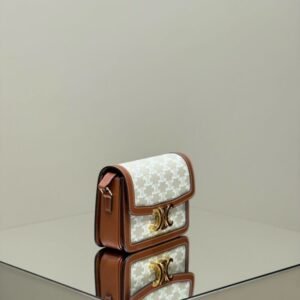 Alternative view of Replica Celine Triomphe Mini White