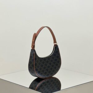 Alternative view of Replica Celine Triomphe Moon Bag Brown