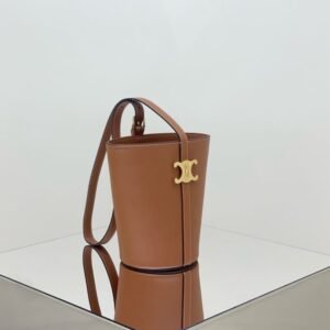 Alternative view of Fake Celine Triomphe Bucket Bag Brown