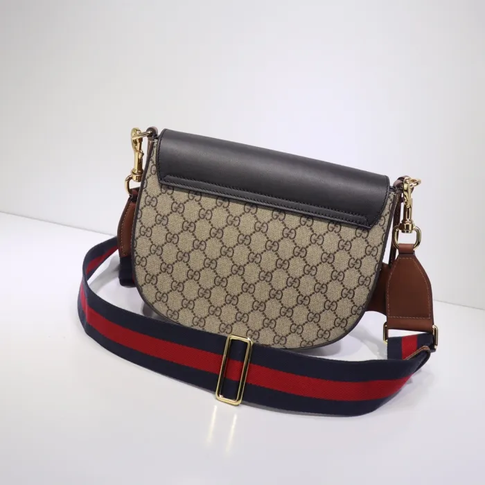 Fake Gucci Supreme Monogram Web Medium Padlock Messenger Shoulder Bag - Image 13