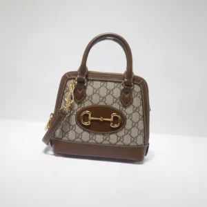 Alternative view of GUCCI HORSEBIT 1955 MINI CANVAS TOTE IN NEUTRALS