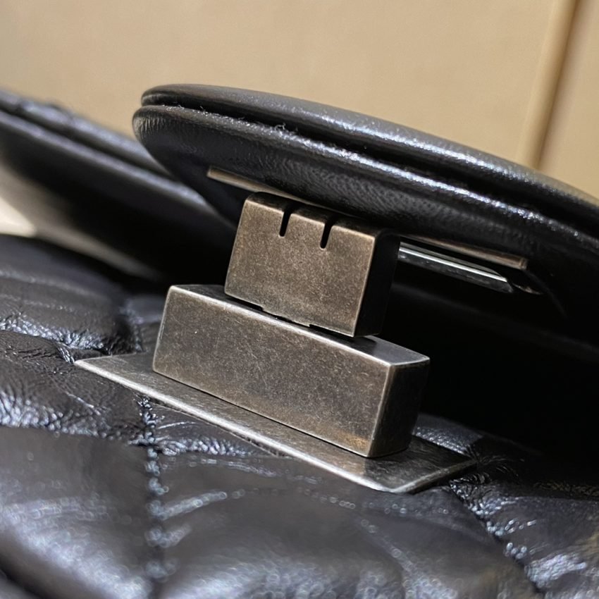 CHANEL 2.55 Mini Bag Black Silver - Image 6