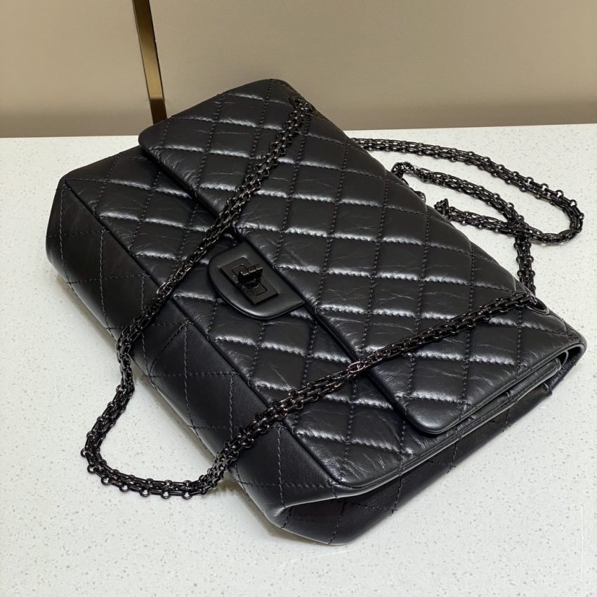 CHANEL 2.55 Bag Large Black - Image 3
