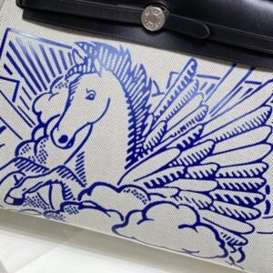 Alternative view of Fake Hermès Herbag 31Cm Blue Horse