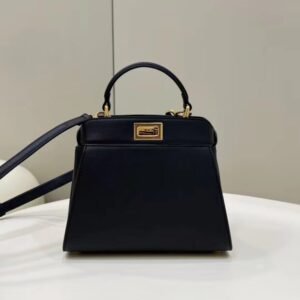 Alternative view of Replica Fendi Peekaboo With Patch Pocket Black