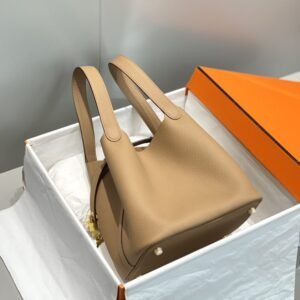 Alternative view of Fake Hermès Picotin Lock Milk Tea