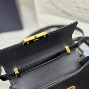 Alternative view of Fake Prada Triangle Leather Handbag Black