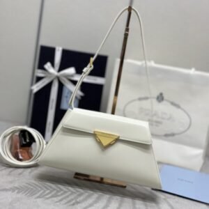 Replica Prada White Leather Handbag
