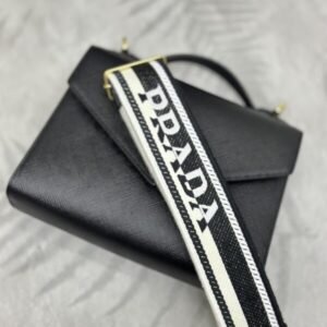 Alternative view of Replica Prada Saffiano Black Envelope