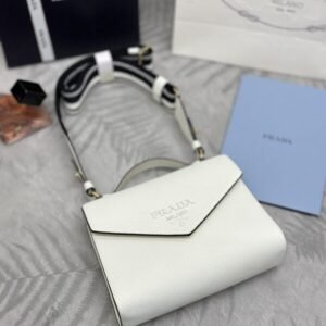 Alternative view of Fake Prada Saffiano White Envelope
