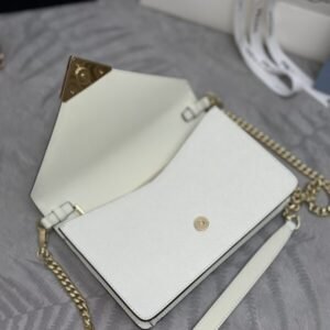 Alternative view of Fake Prada Saffiano White Small Envelope