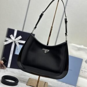 Replica Prada Cleo Brushed Black Bag